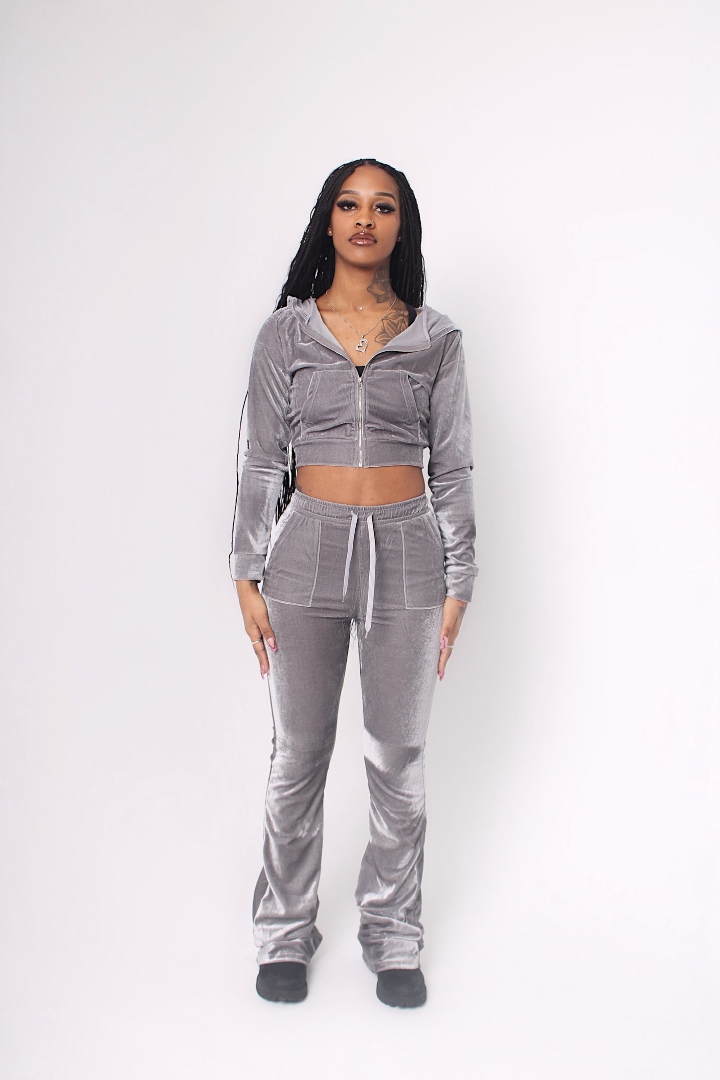 velour two piece set