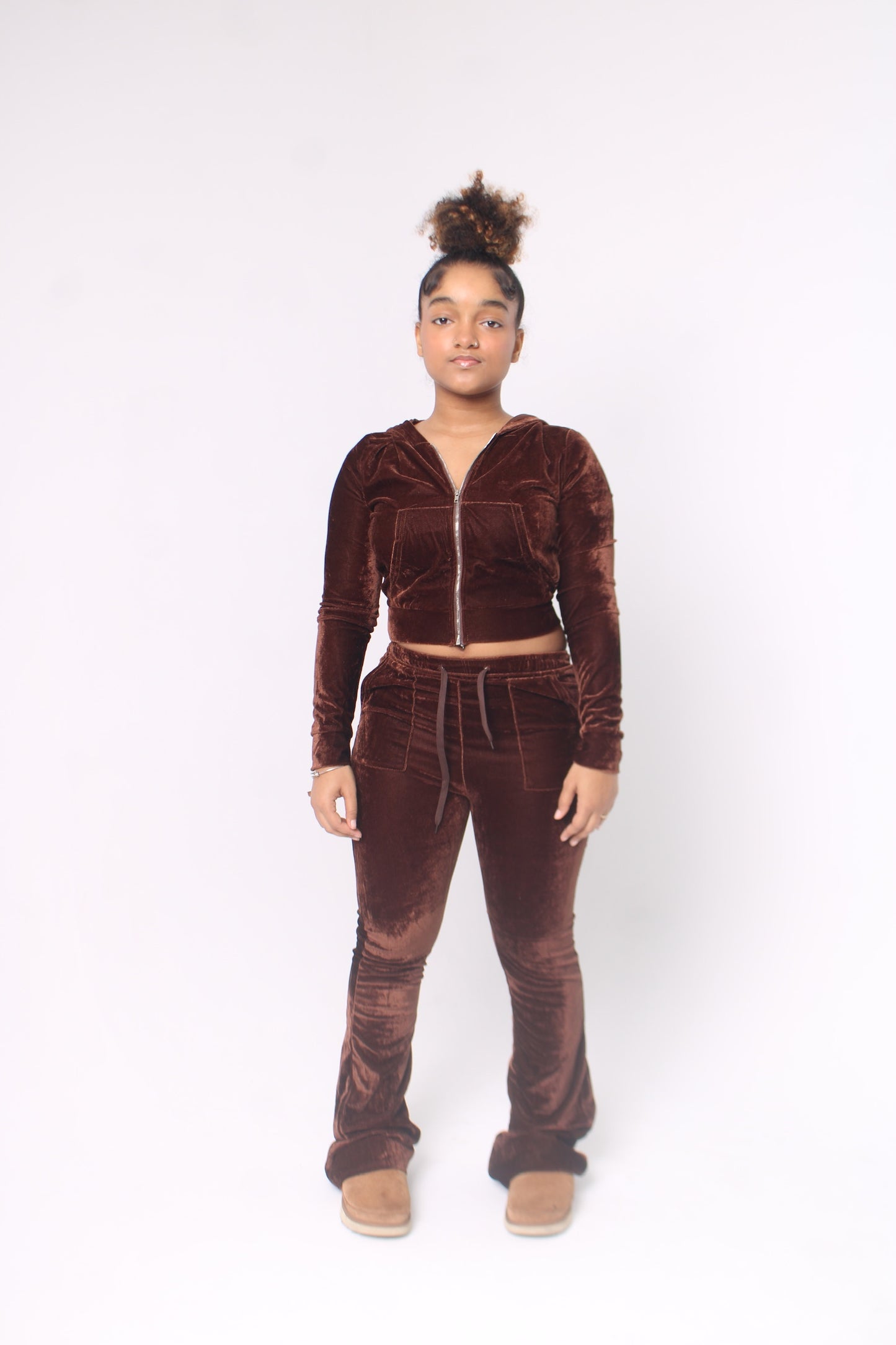 velour two piece set